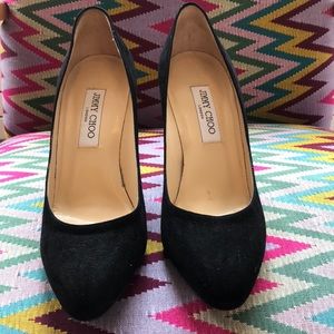 Jimmy Choo Black suede high heels